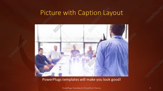 Picture with Caption presentation slide layout