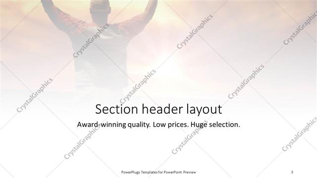 Section Header presentation slide layout