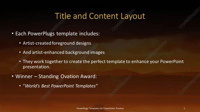 Title and Content presentation slide layout