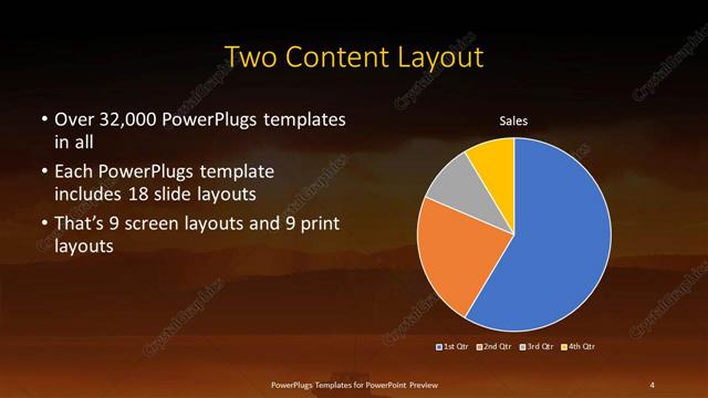 Two Content presentation slide layout