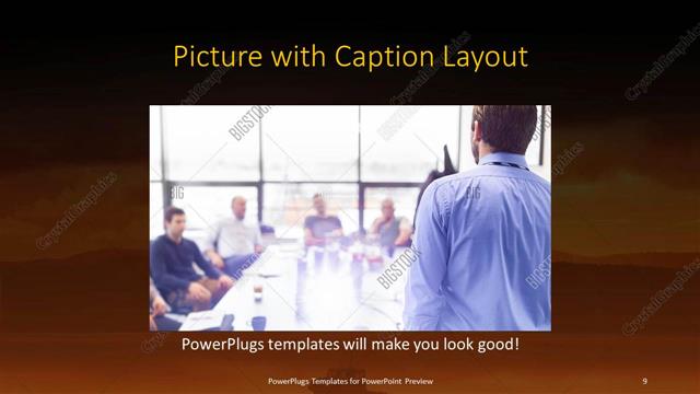 Picture with Caption presentation slide layout