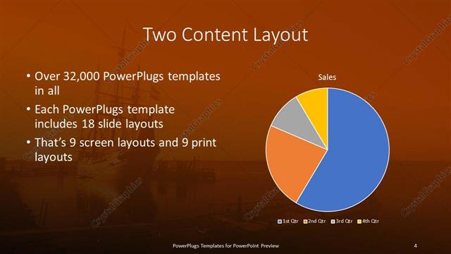 Two Content presentation slide layout