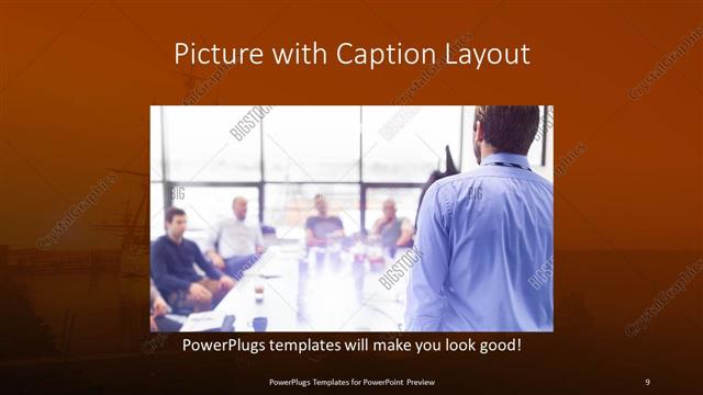 Picture with Caption presentation slide layout