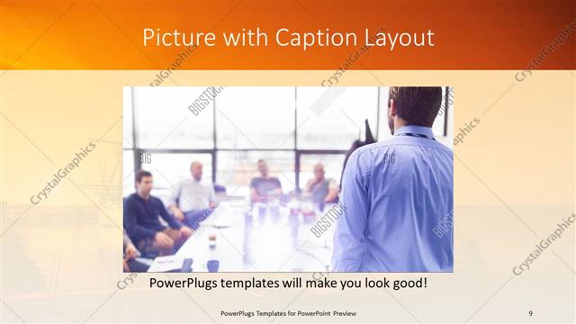 Picture with Caption presentation slide layout
