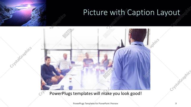 Picture with Caption presentation slide layout