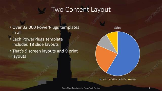 Two Content presentation slide layout