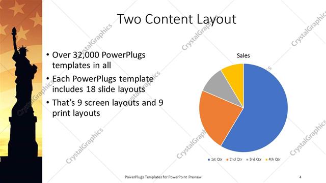 Two Content presentation slide layout