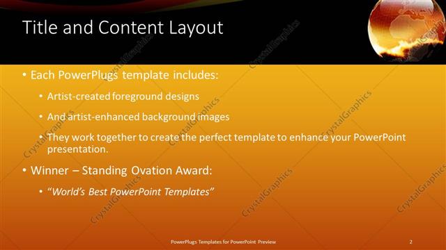 Title and Content presentation slide layout