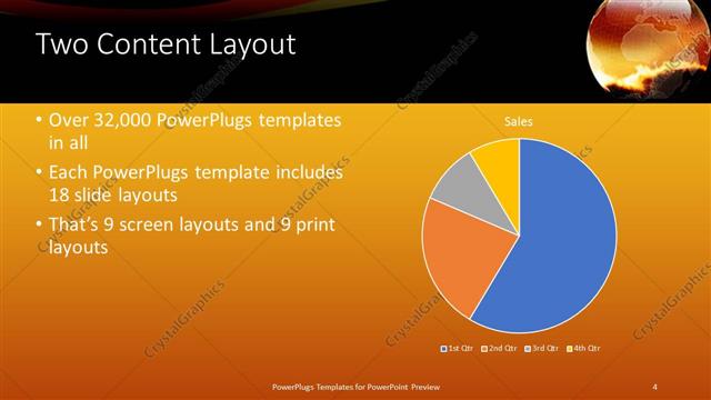 Two Content presentation slide layout
