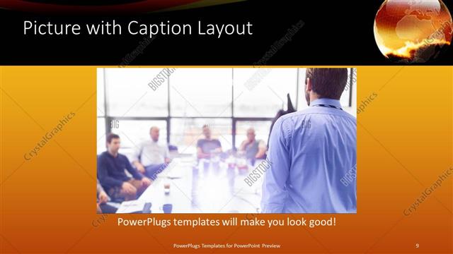 Picture with Caption presentation slide layout