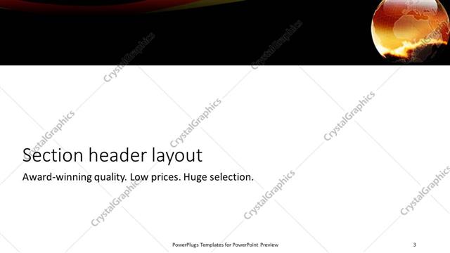 Section Header presentation slide layout