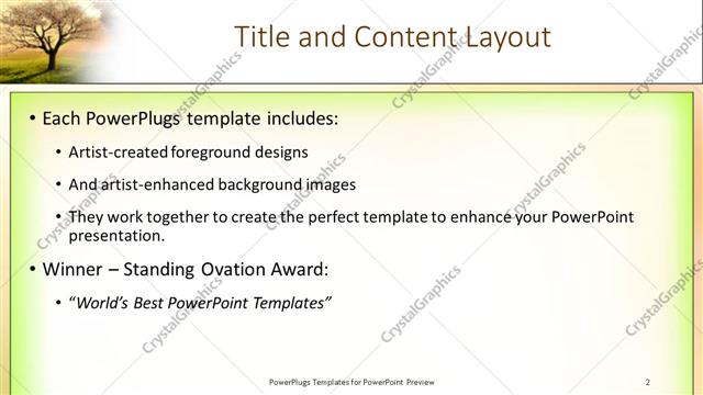 Title and Content presentation slide layout