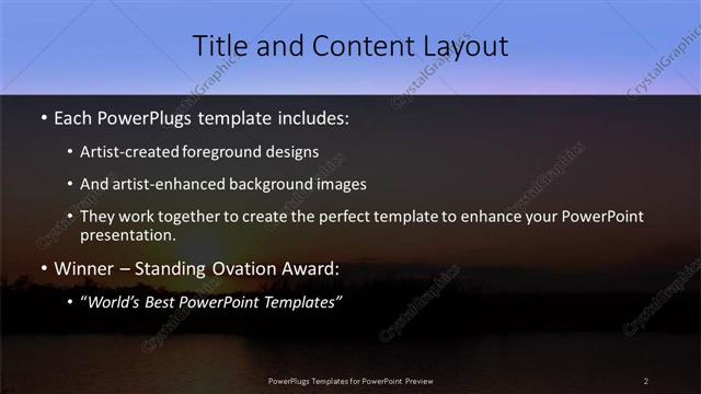 Title and Content presentation slide layout