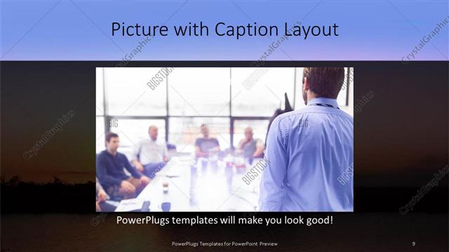 Picture with Caption presentation slide layout