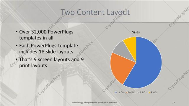 Two Content presentation slide layout
