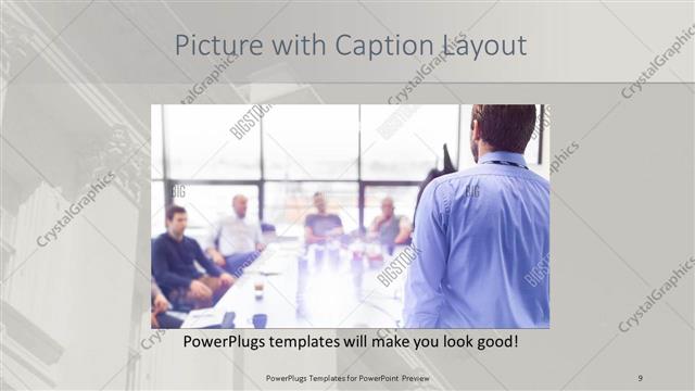Picture with Caption presentation slide layout