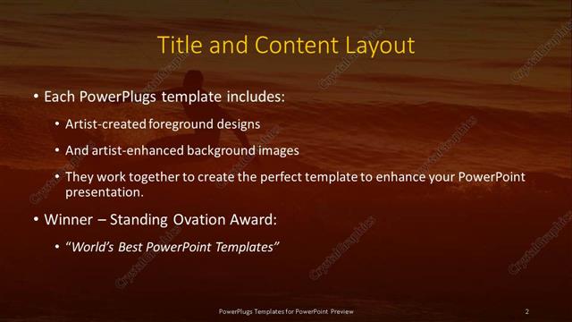 Title and Content presentation slide layout