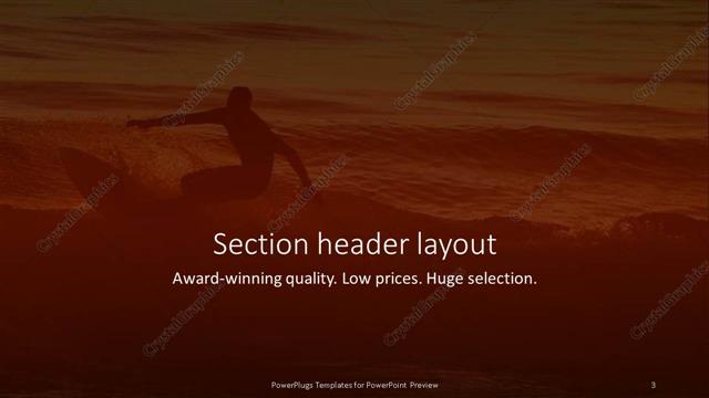 Section Header presentation slide layout