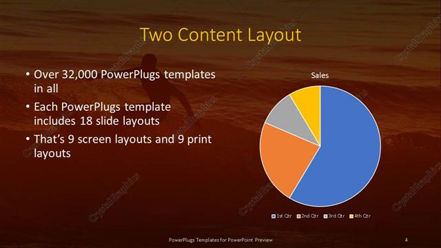 Two Content presentation slide layout