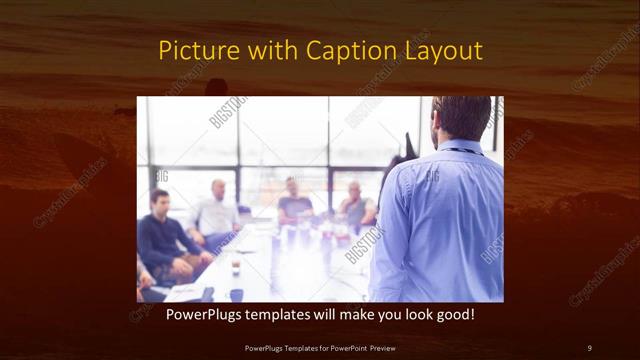 Picture with Caption presentation slide layout
