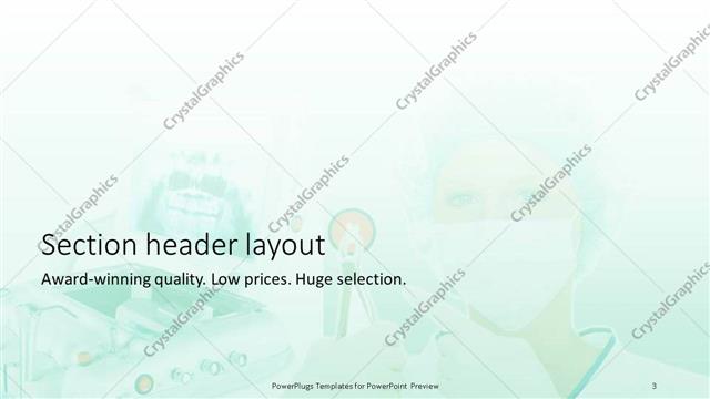 Section Header presentation slide layout
