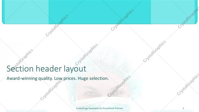 Section Header presentation slide layout