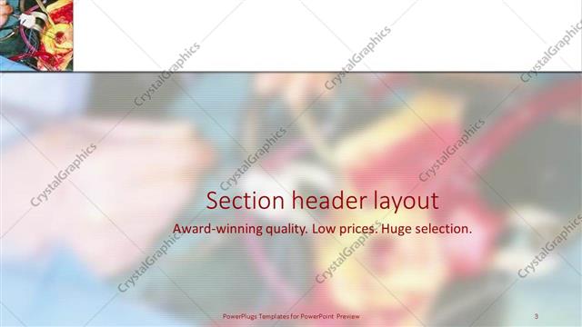 Section Header presentation slide layout