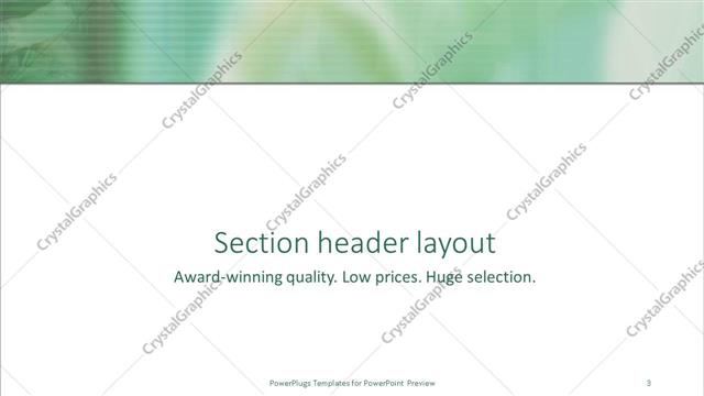 Section Header presentation slide layout