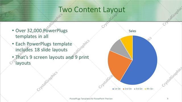 Two Content presentation slide layout