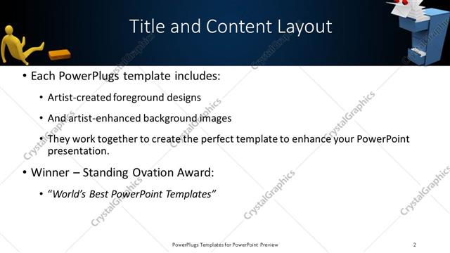 Title and Content presentation slide layout