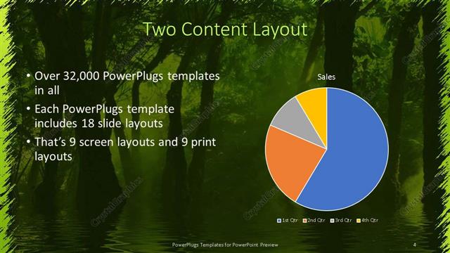 Two Content presentation slide layout