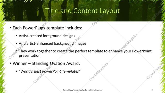 Title and Content presentation slide layout