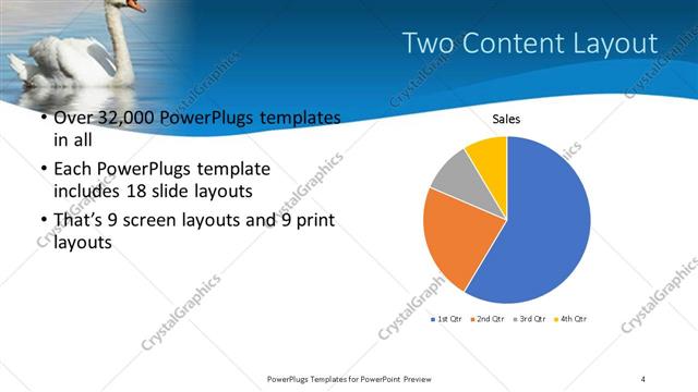 Two Content presentation slide layout