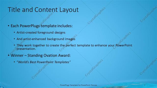 Title and Content presentation slide layout
