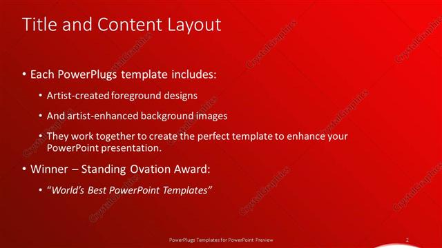 Title and Content presentation slide layout