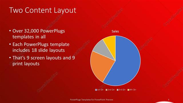 Two Content presentation slide layout