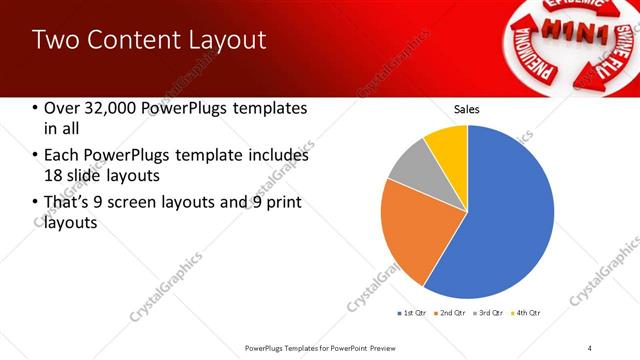 Two Content presentation slide layout