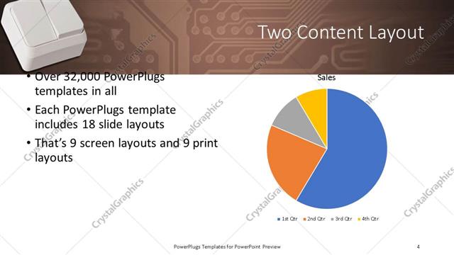 Two Content presentation slide layout