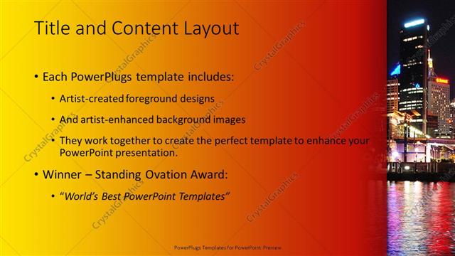 Title and Content presentation slide layout