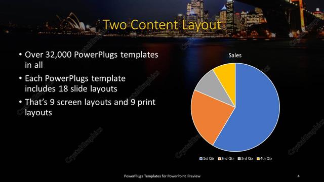 Two Content presentation slide layout