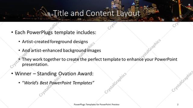 Title and Content presentation slide layout