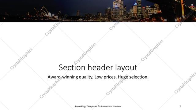 Section Header presentation slide layout