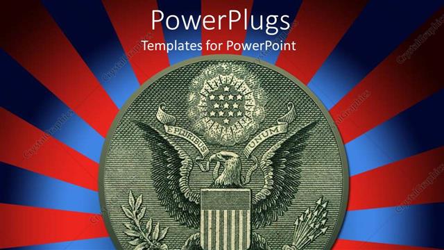  Presentation with eagle - The symbol of America with a number of lines in background