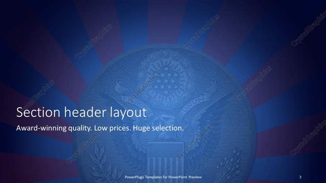 Section Header presentation slide layout