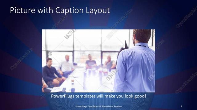 Picture with Caption presentation slide layout
