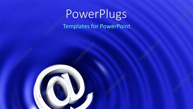  Presentation with email - The symbol with bluish spiral background and place for text