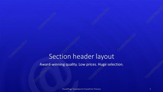 Section Header presentation slide layout