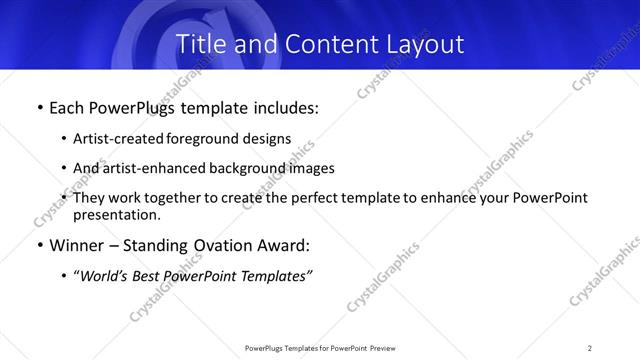 Title and Content presentation slide layout
