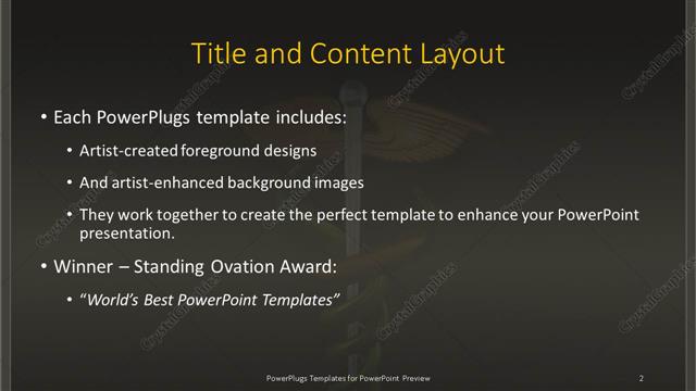 Title and Content presentation slide layout