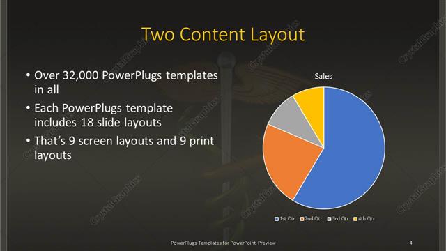 Two Content presentation slide layout